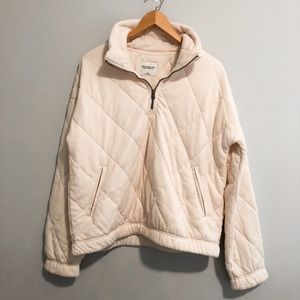 Abercrombie White Quilted Pullover
